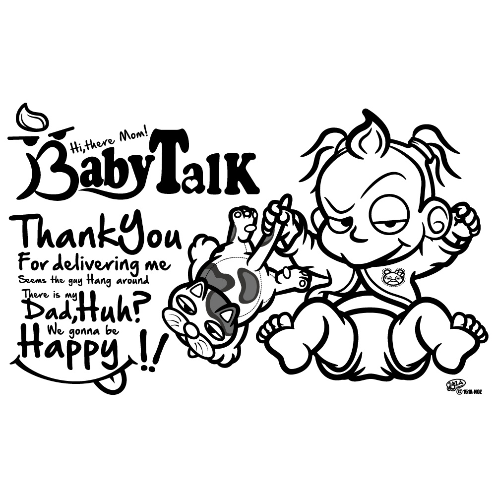 BABYTALK新生児女の子(カラー:ブラック)