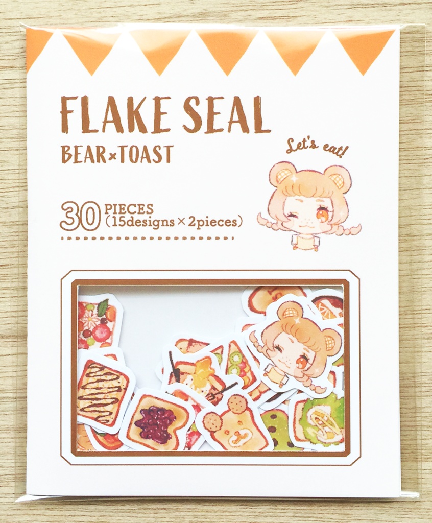 「FLAKE SEAL~BEAR×TOAST~」フレークシール