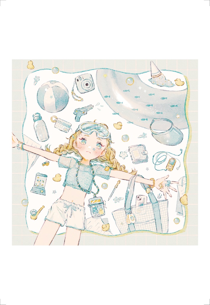 「summer vacation」ポストカード