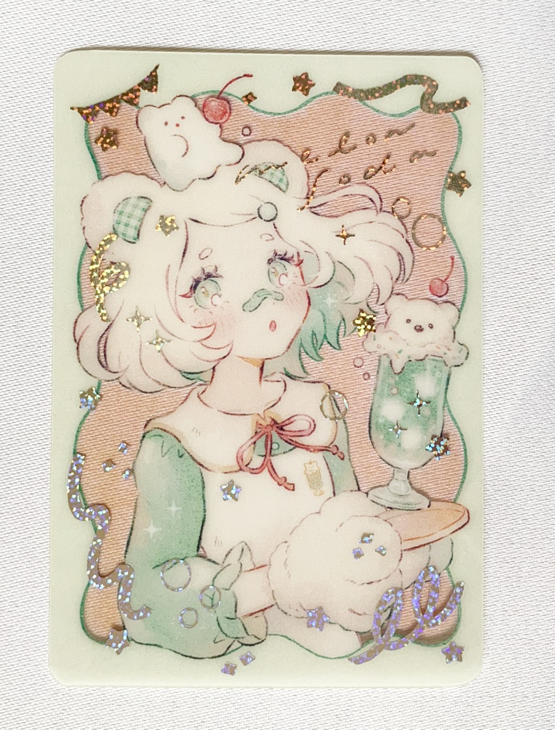 「ランダムクリアカード」しろくまちゃん×メロンソーダ