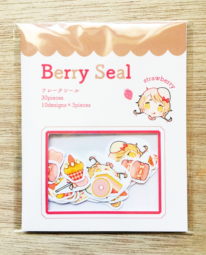 「Berry Seal　strawberry」フレークシール