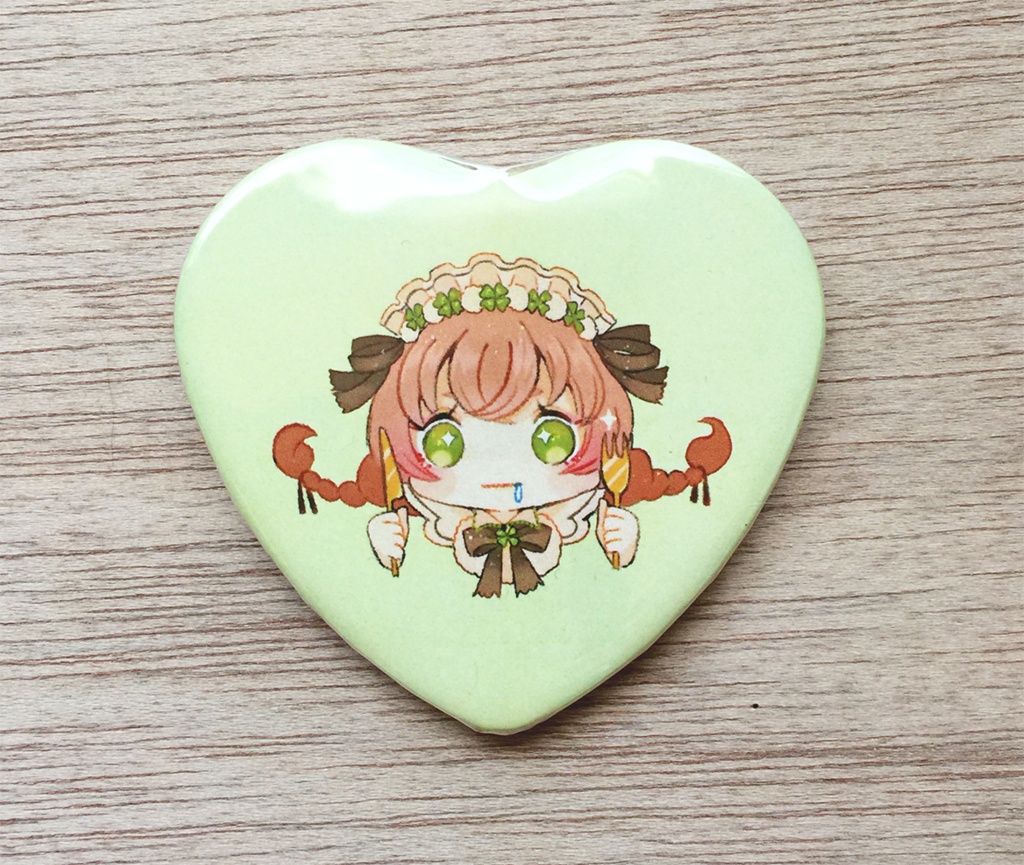 「ヨツハ」ハート型缶バッジ