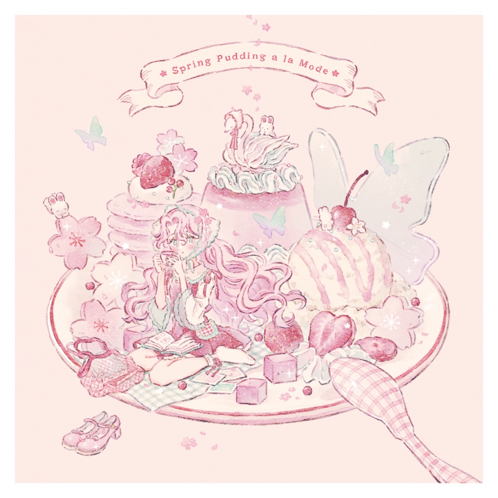 「Spring Pudding a la Mode」ポストカード
