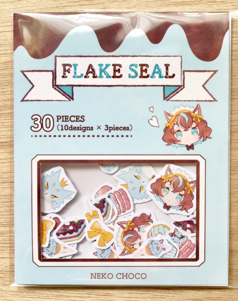 「FLAKE SEAL~NEKO CHOCO~」フレークシール