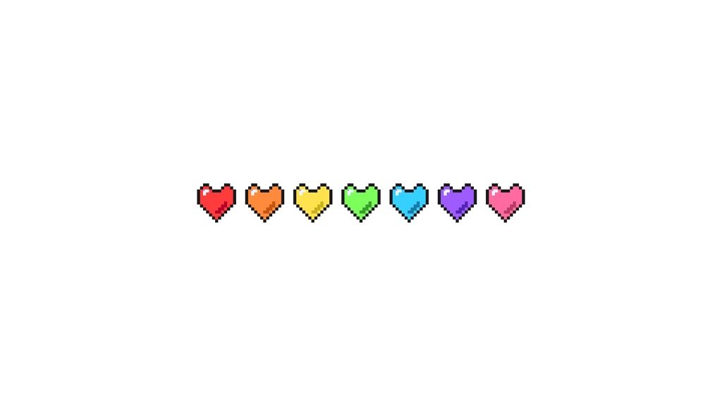 【素材】ドット絵ハート素材 Heart Core Vol.1（PNG+GIF）