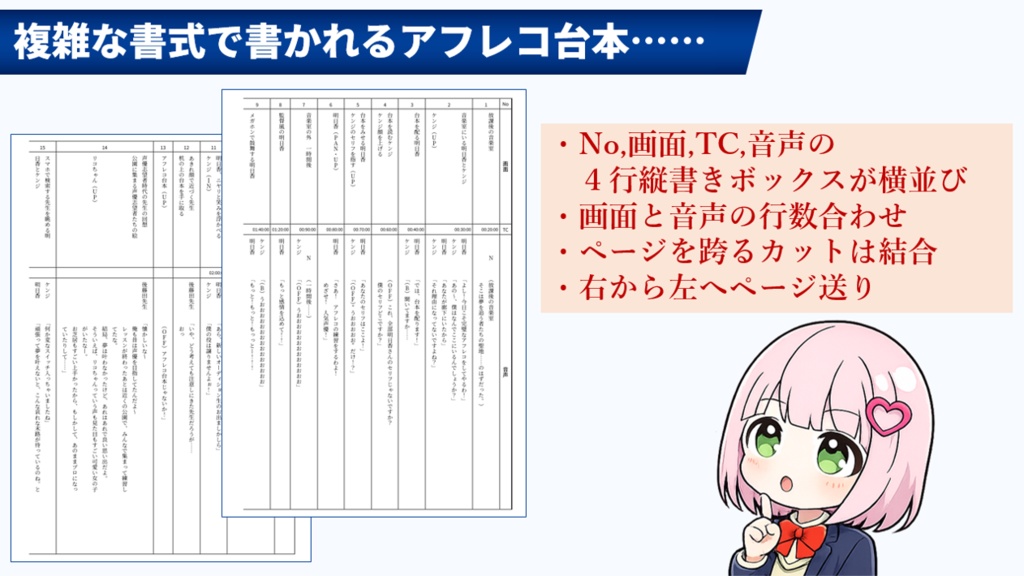 アフレコ台本エディタ【無料体験版あり】