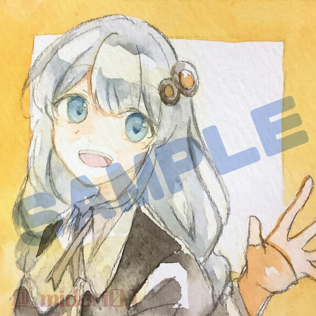 合成音声リクエスト色紙(水彩)