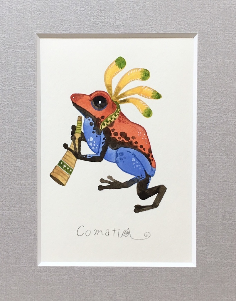 水彩原画 雨乞いの笛 こまち屋台 Booth