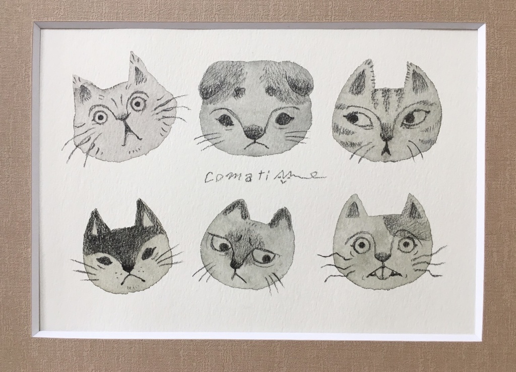 激安の CAT 絵画 イラスト ドローイング - 絵画/タペストリ - www 