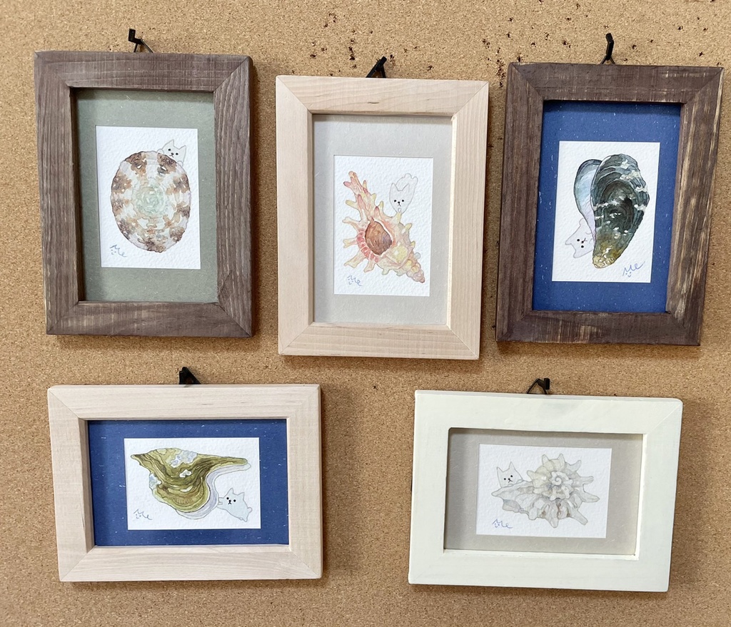 額装ミニ原画「夏のぬけがら」