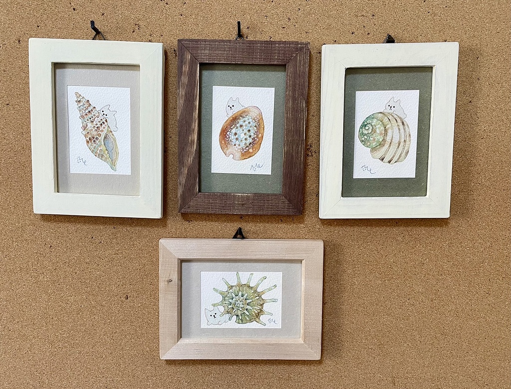 額装ミニ原画「潮騒のかけら」