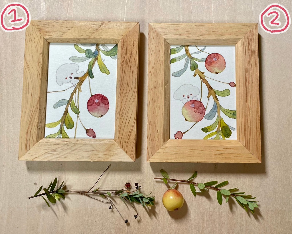 こけもも【額入ミニ原画】