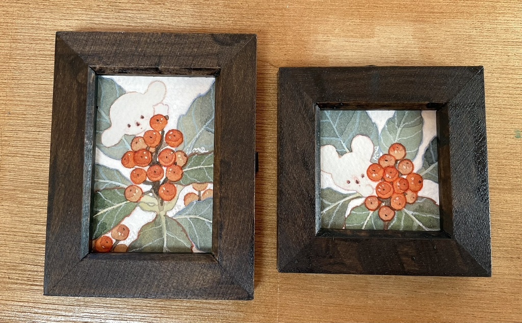 雪のなかでも【額入ミニ原画】