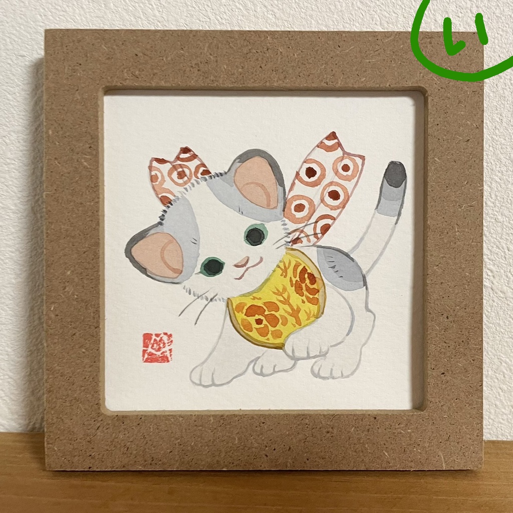 おめかしえのころ【額入ミニ原画】