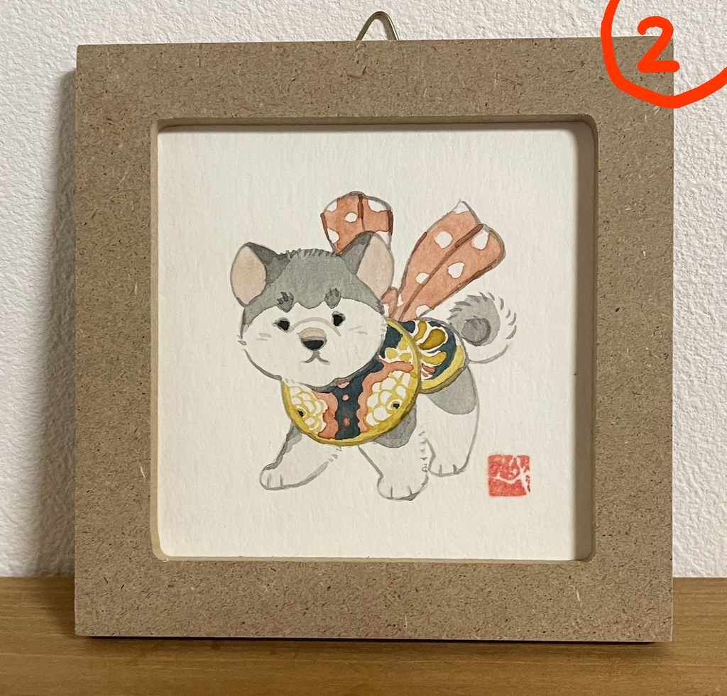 おめかしえのころ【額入ミニ原画】