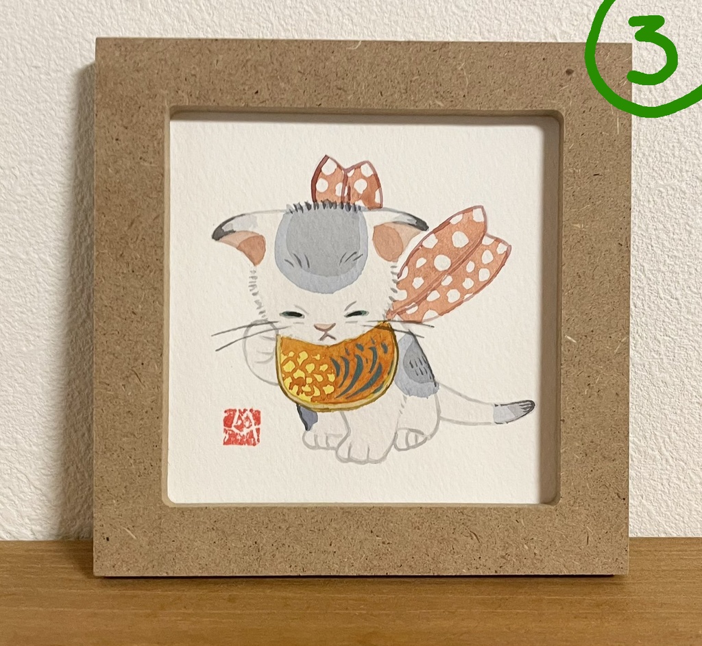 おめかしえのころ【額入ミニ原画】