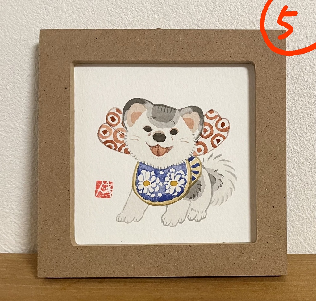 おめかしえのころ【額入ミニ原画】