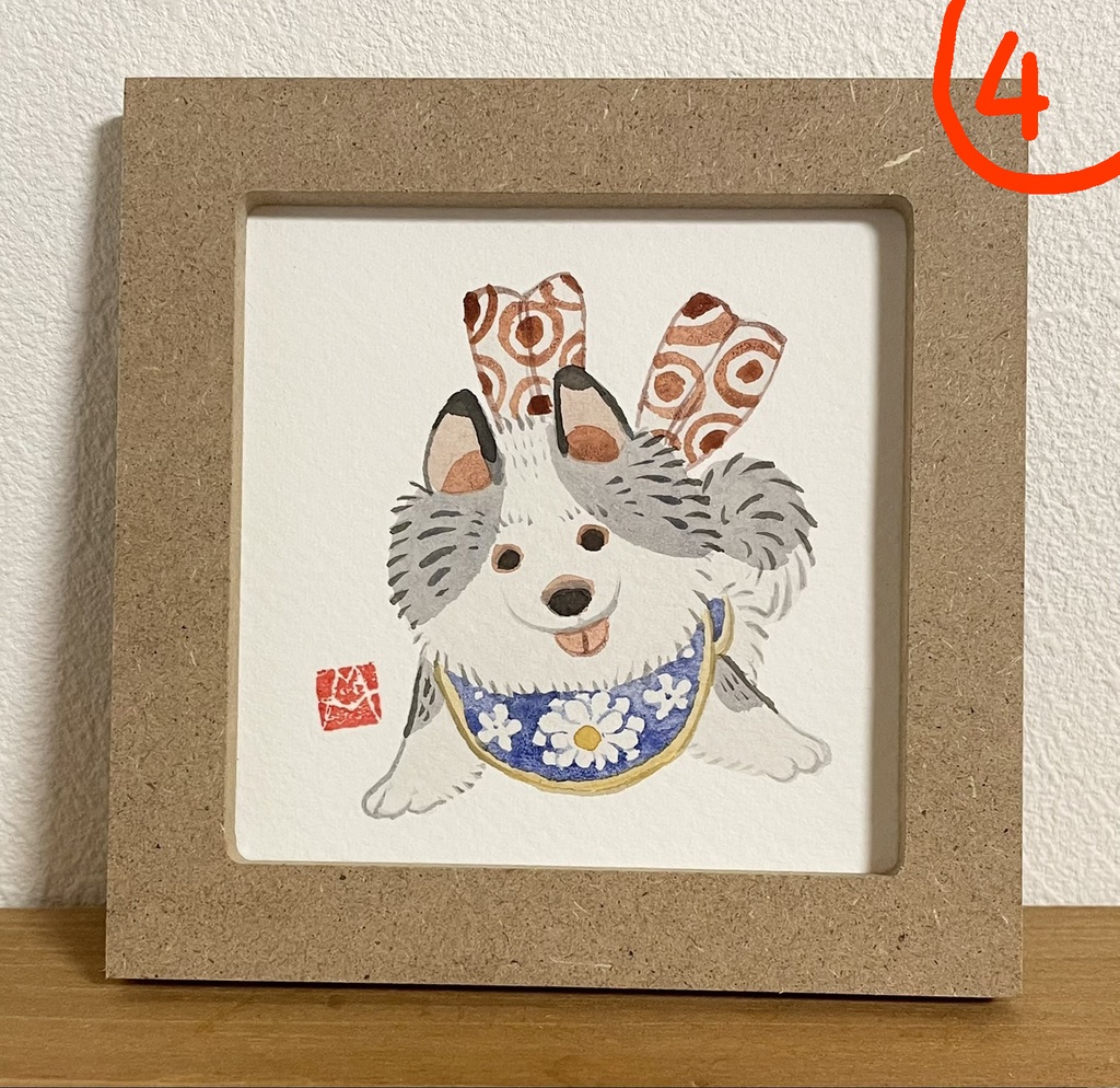 おめかしえのころ【額入ミニ原画】