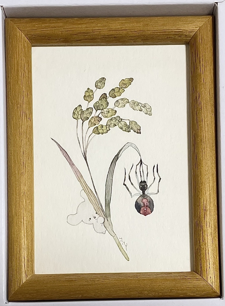 黒い来客【額装小作品】