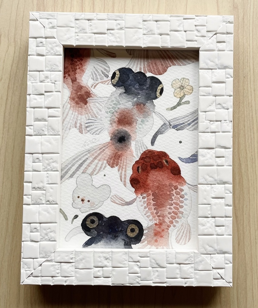 盤上でおどる【額装小作品】