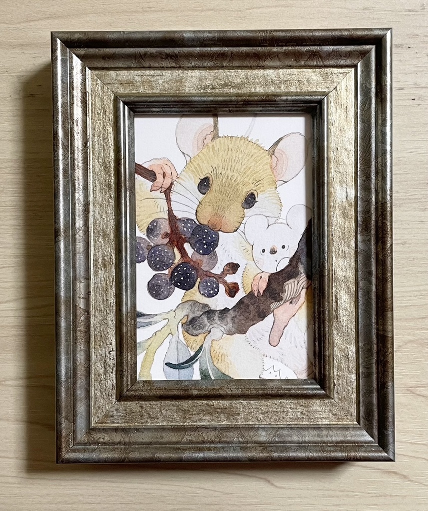 ぷくぷくほっぺ【額装小作品】