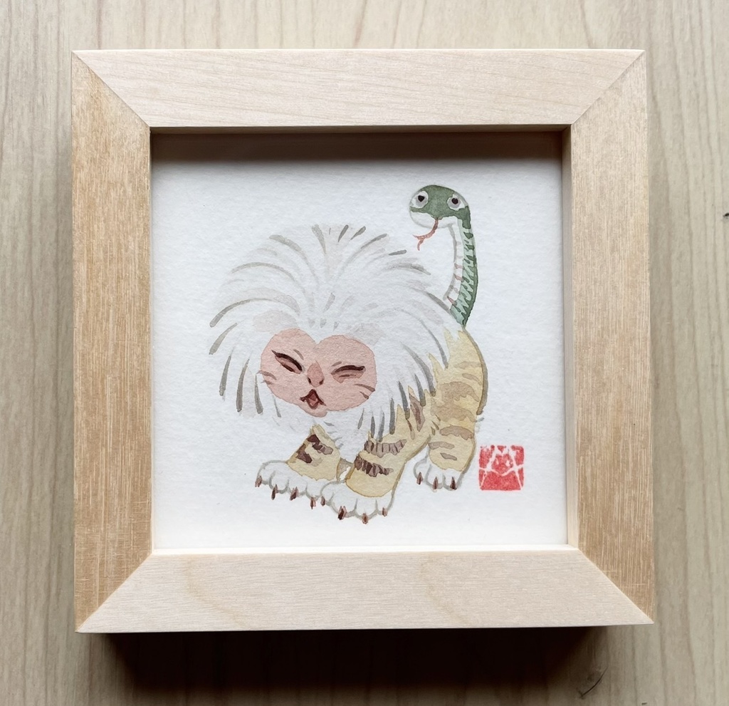 ぬえのあかちゃん【額装小作品】