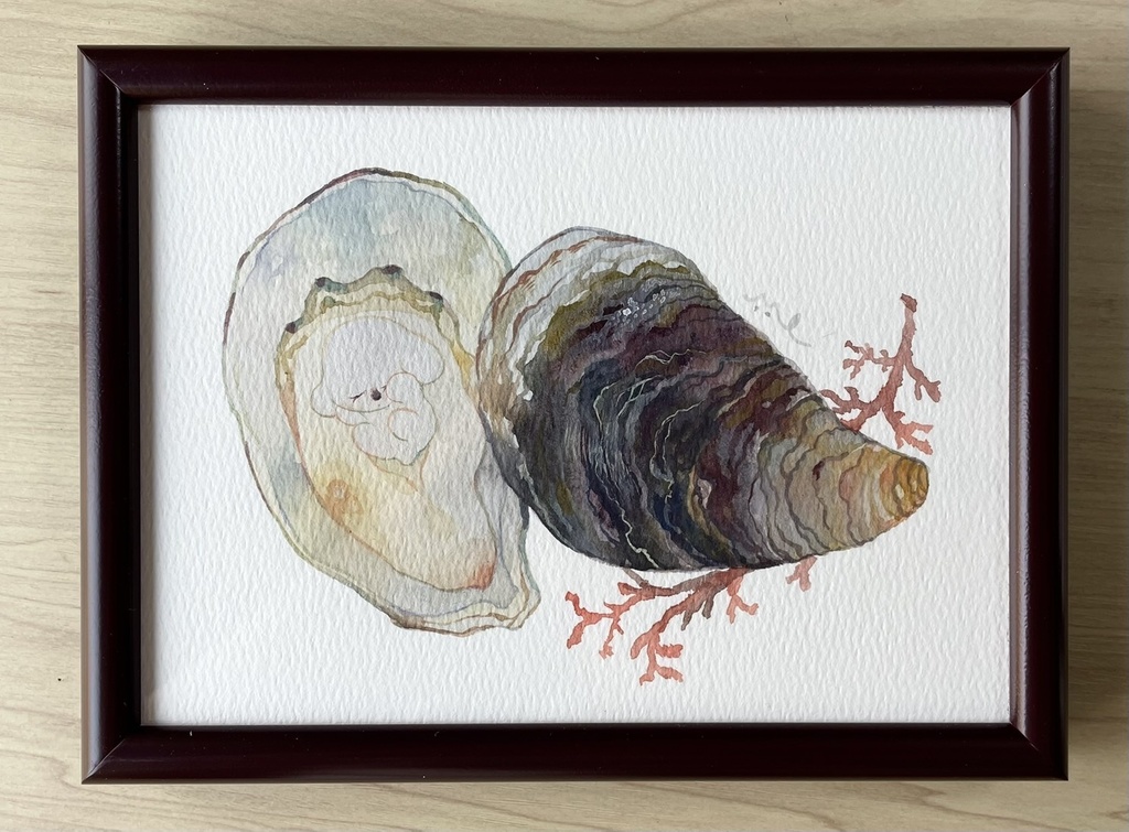 ミルク色の天蓋【額装小作品】