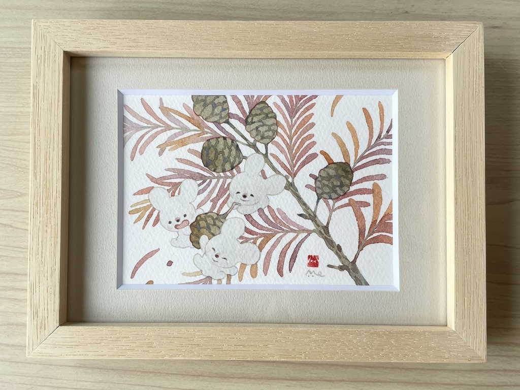 秋をひともぎ【額装小作品】