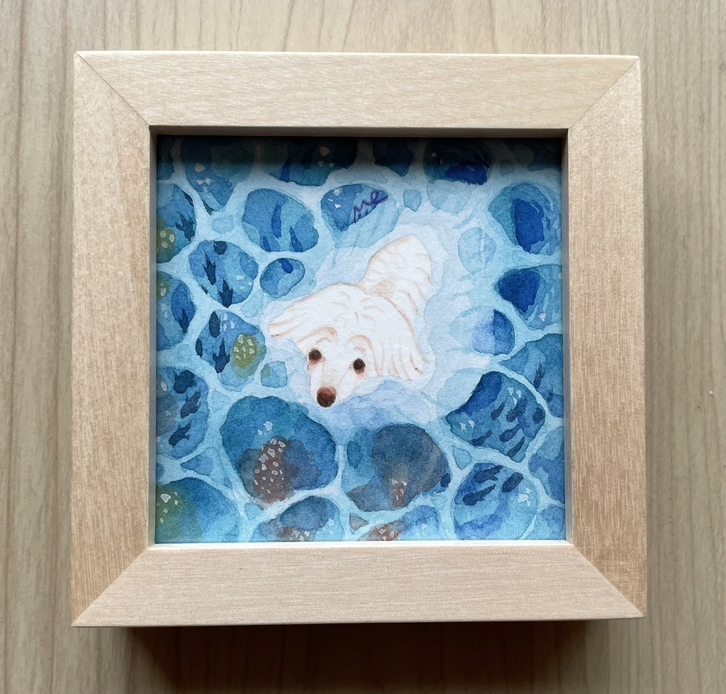 いぬかきモップ【額装小作品】