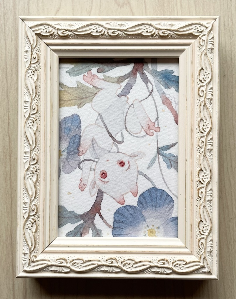 花にさらわれ【額装小作品】