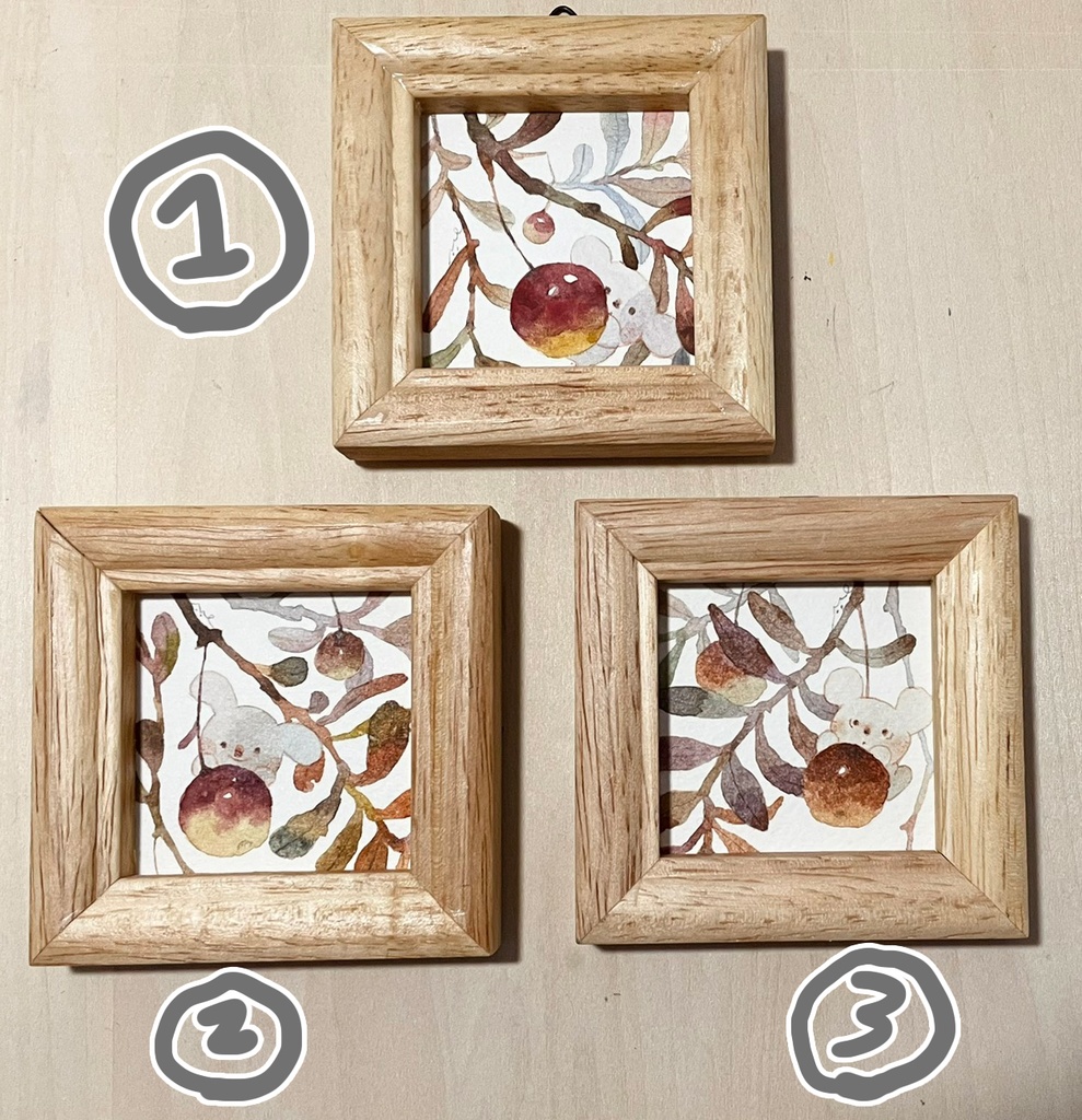 こけももくらべ【額付ミニ原画】