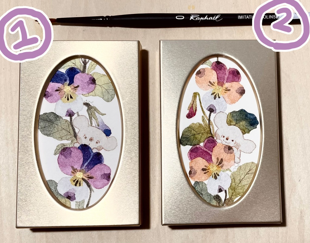 冷たい風の中でも【額付ミニ原画】