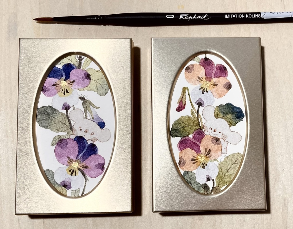 冷たい風の中でも【額付ミニ原画】