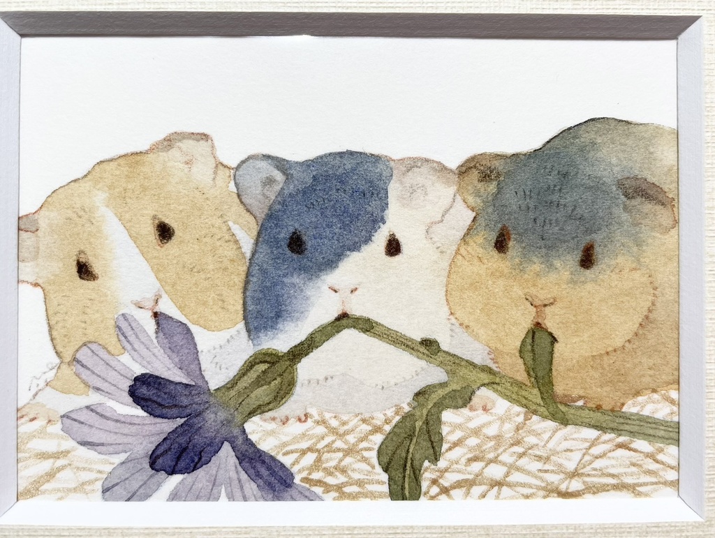 こわい夢たべてしまおう【額付ミニ原画】