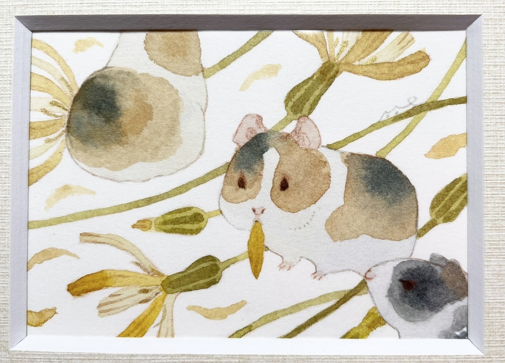 花あらし【額付ミニ原画】