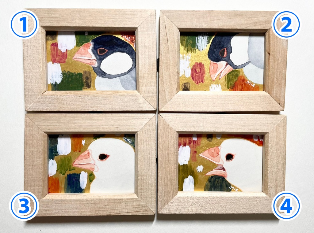 わたしの可愛い小鳥のはなし【額付ミニ原画】