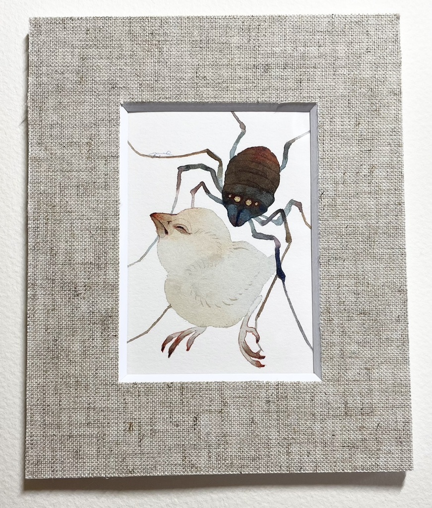 Arachnophobia:はいよる夢【額付ミニ原画】