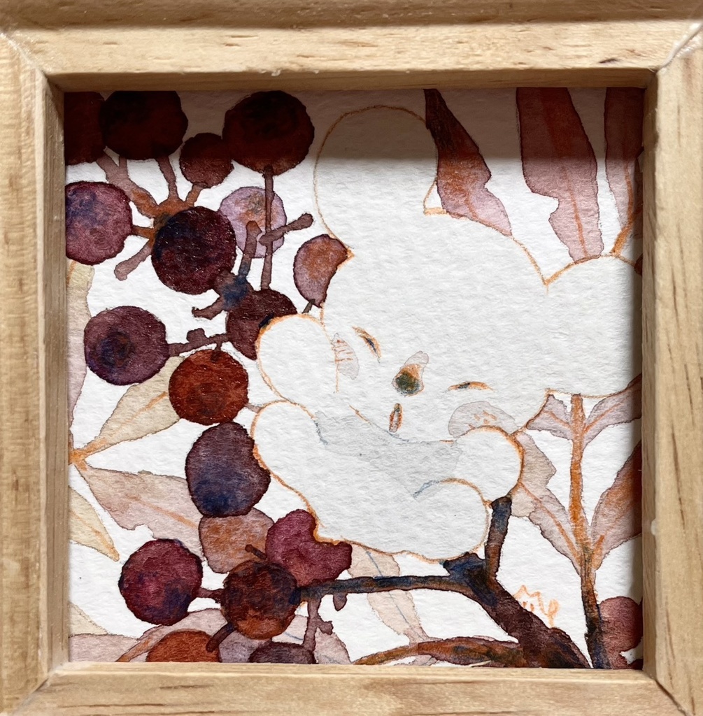 あかまるあげる【額付ミニ原画】