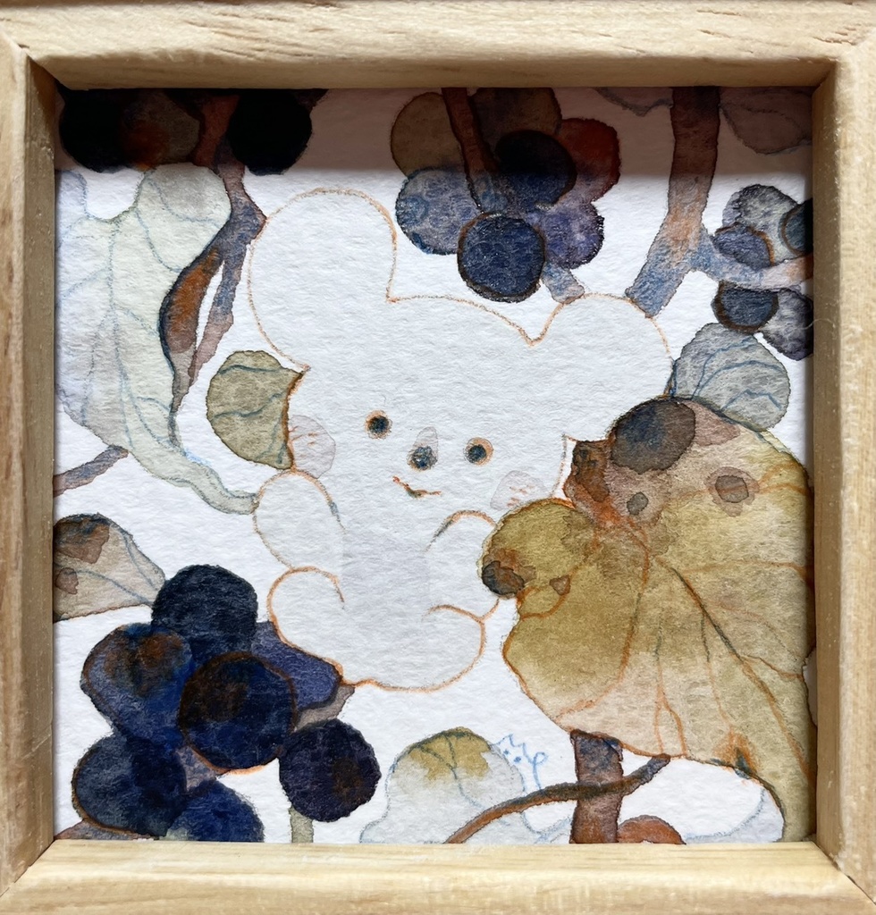 あおまるあげる【額付ミニ原画】