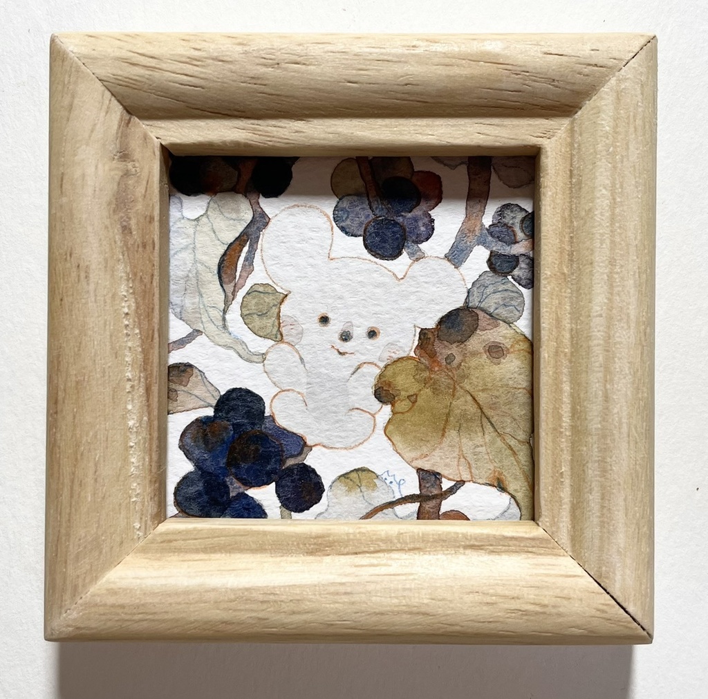 あおまるあげる【額付ミニ原画】