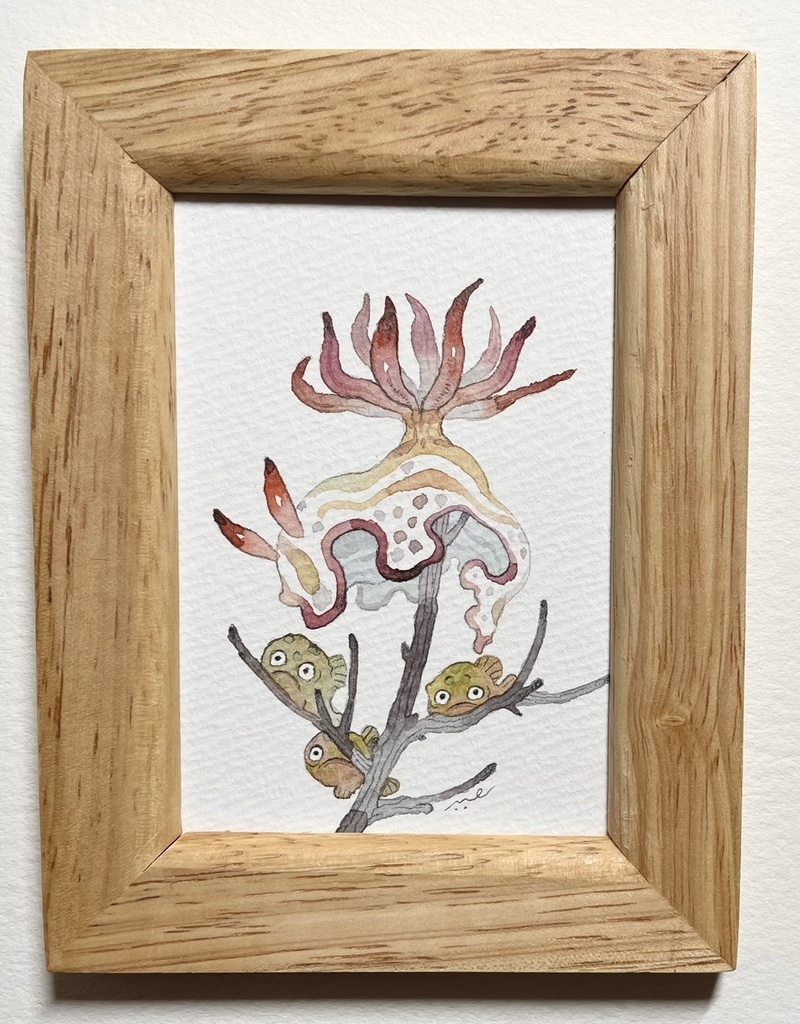 枯れ木に花を【額付ミニ原画】