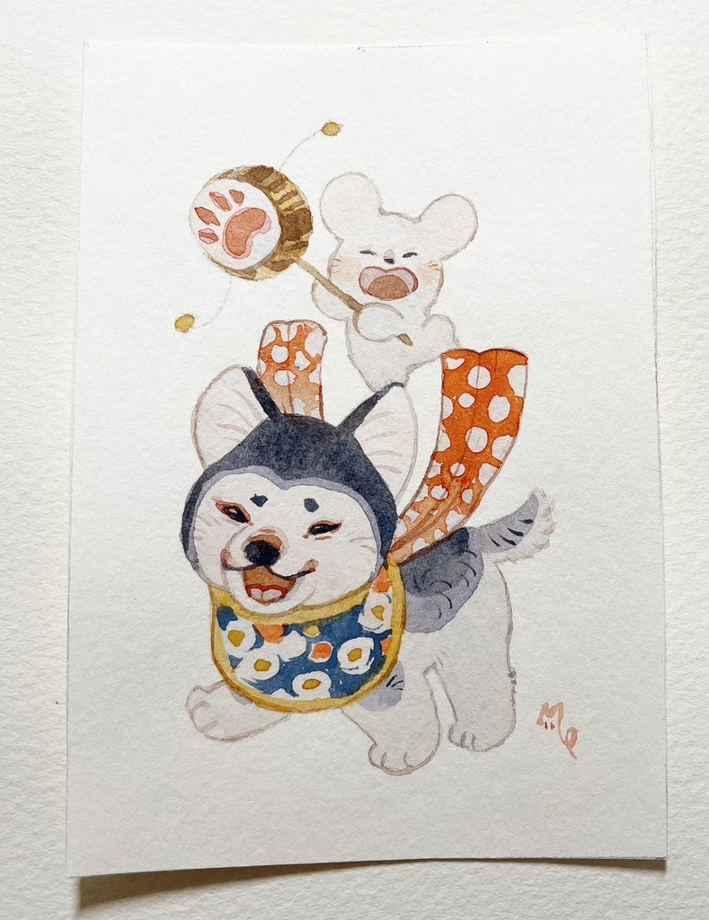 祝い鼓【フレームレス原画】