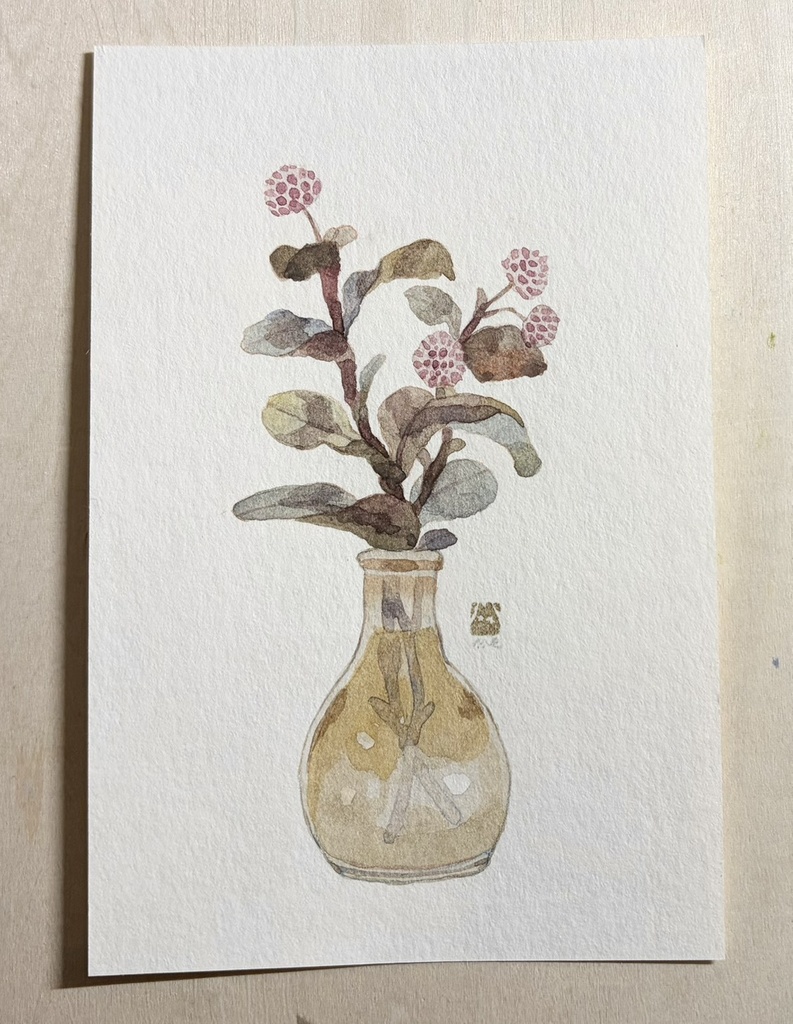 野の花をかざる【フレームレス原画】