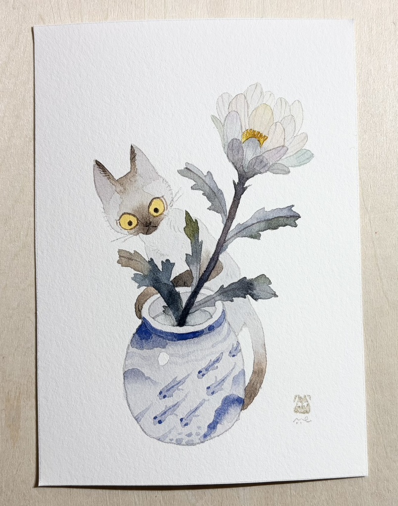 一輪の山水図【フレームレス原画】