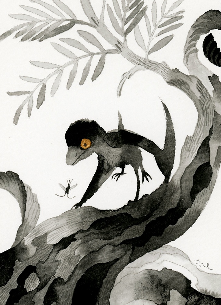 ひらめく翅を追って【額付ミニ原画】