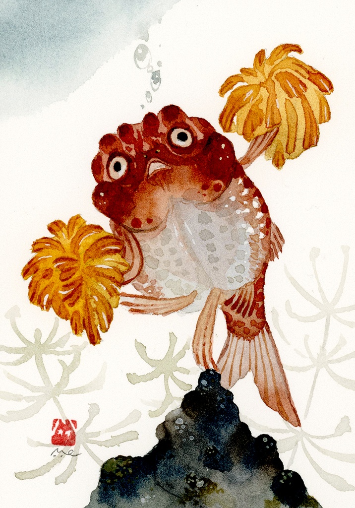 エール【額付ミニ原画】