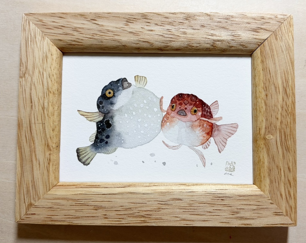 きまり手【額付ミニ原画】