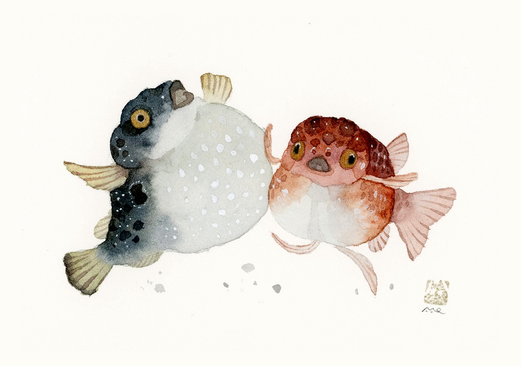 きまり手【額付ミニ原画】