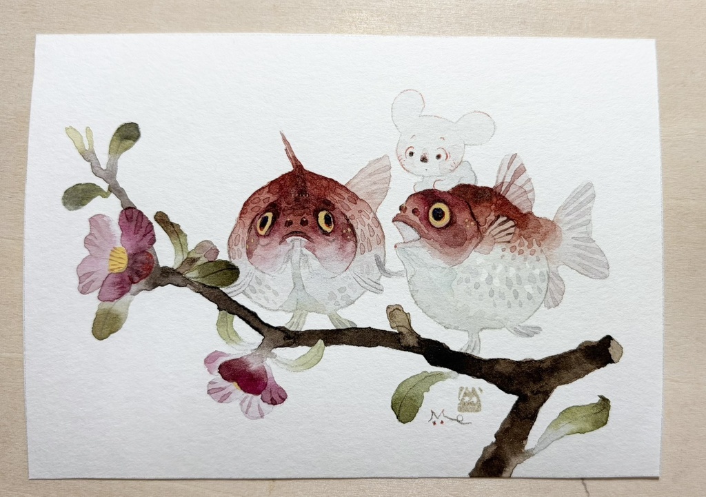 さえずりの梢【フレームレス原画】