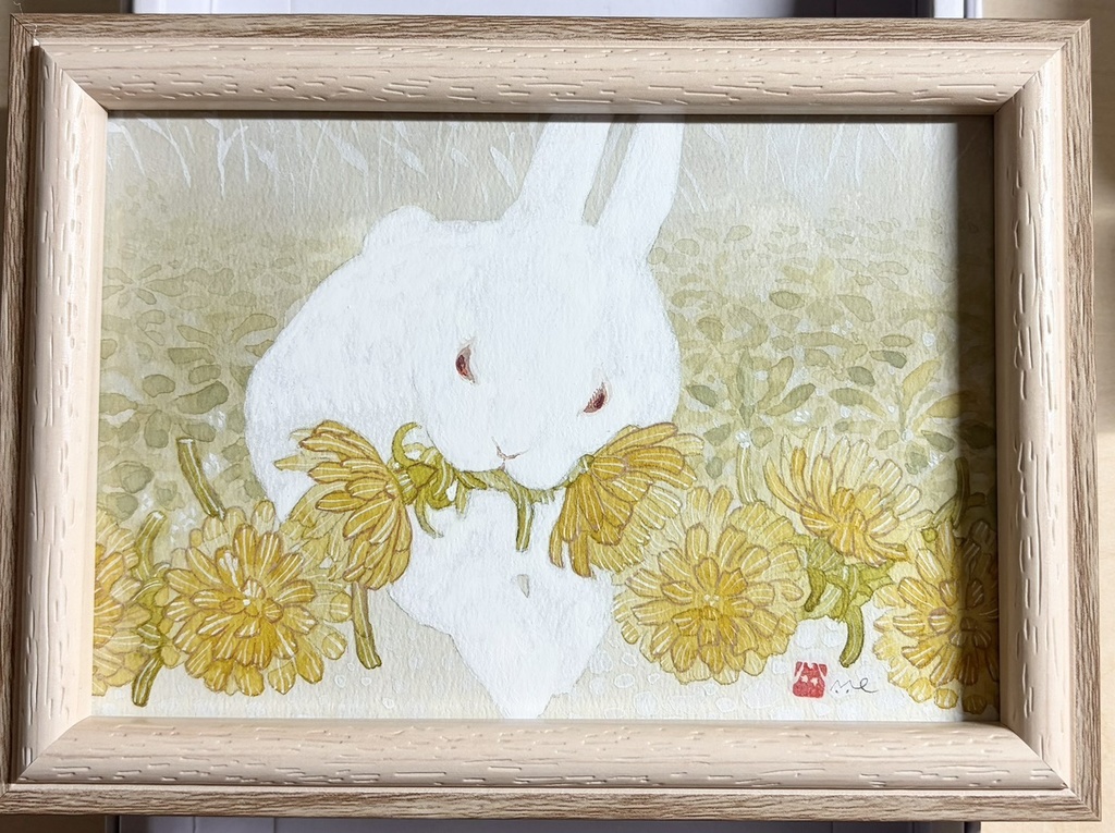 涙で茂ったくさはらよ【額装小作品】